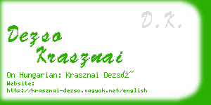 dezso krasznai business card